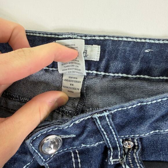 Vintage y2k Mudd Women's Bootcut Jeans Size 11 Embellished Rhinestones Pockets - Picture 9 of 9